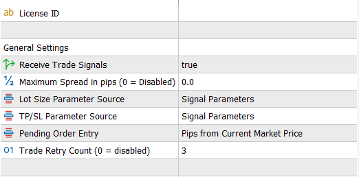 General Settings in MT5 EA